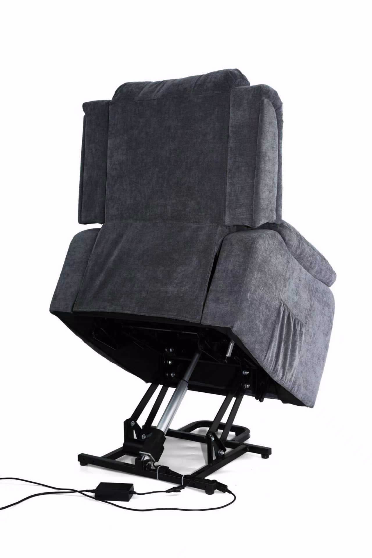 כורסת טלויזיה עם קימה בד אפור