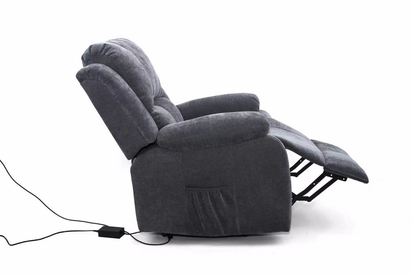 כורסת טלויזיה עם קימה בד אפור