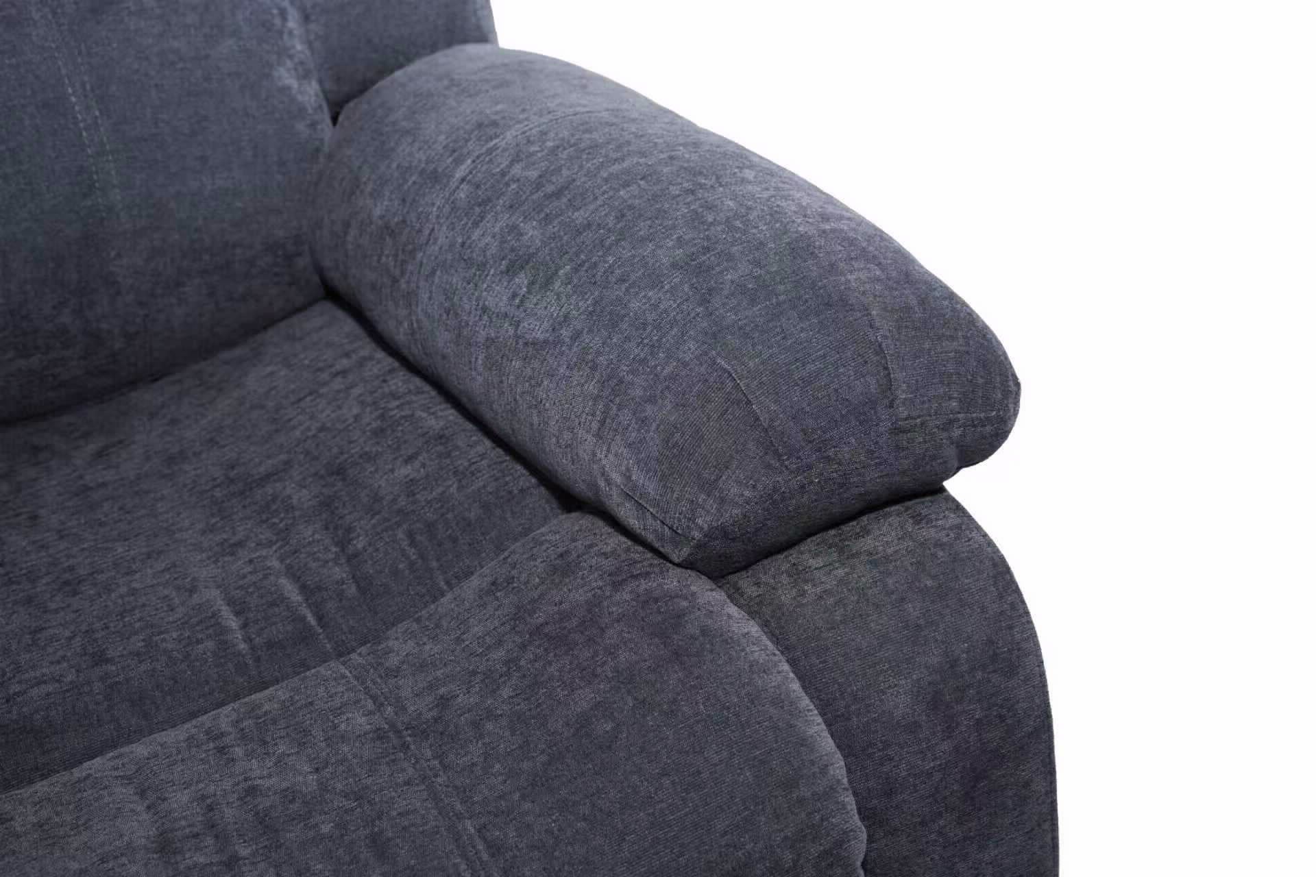 כורסת טלויזיה עם קימה בד אפור