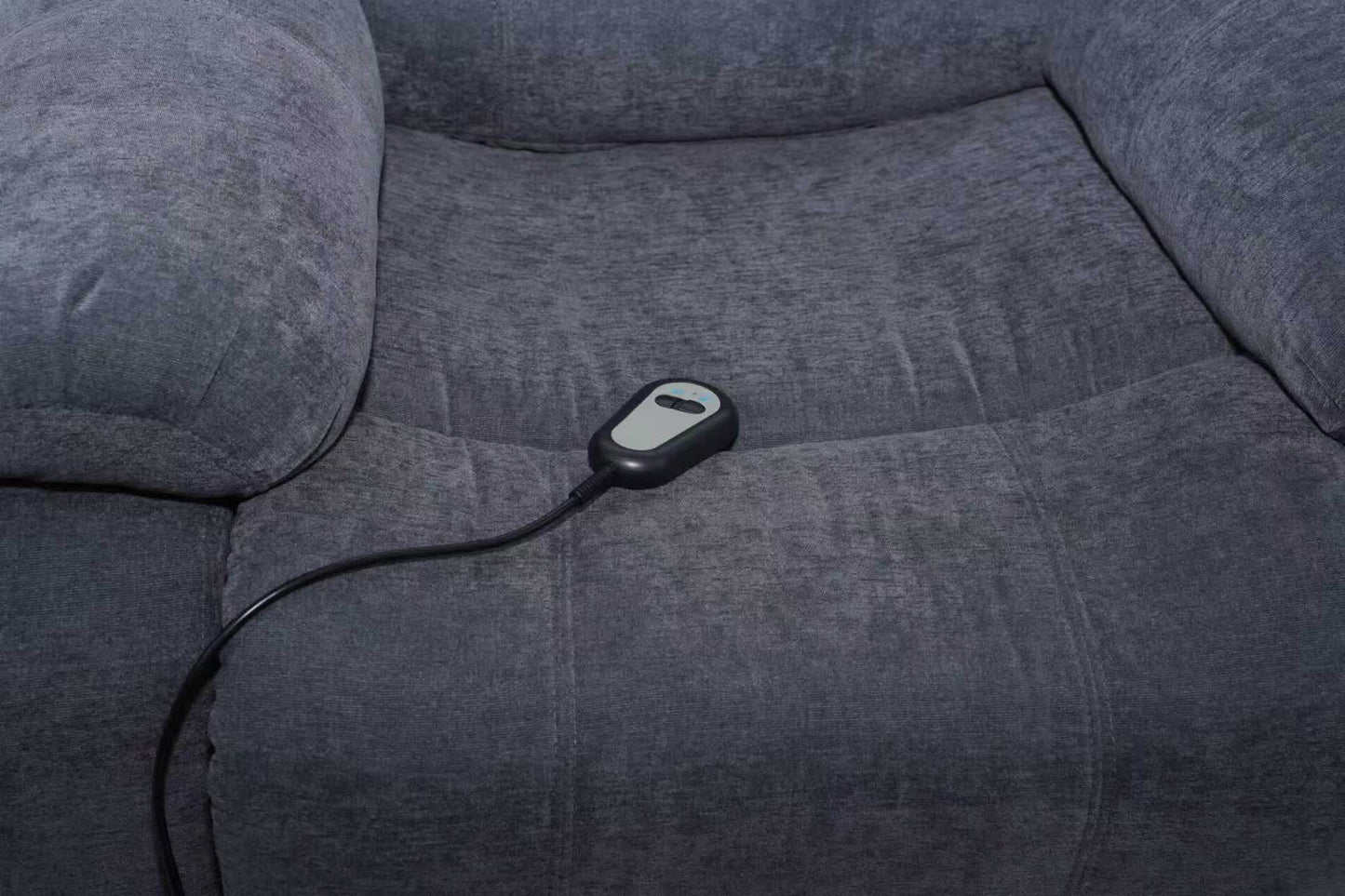 כורסת טלויזיה עם קימה בד אפור