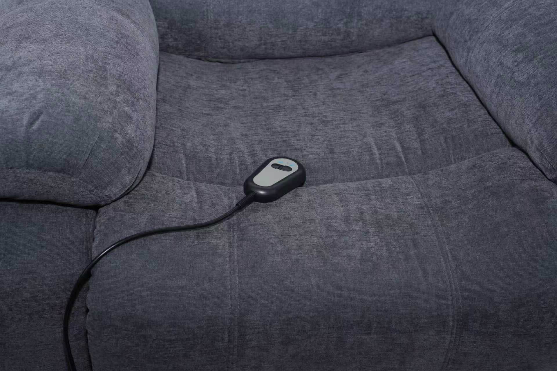 כורסת טלויזיה עם קימה בד אפור