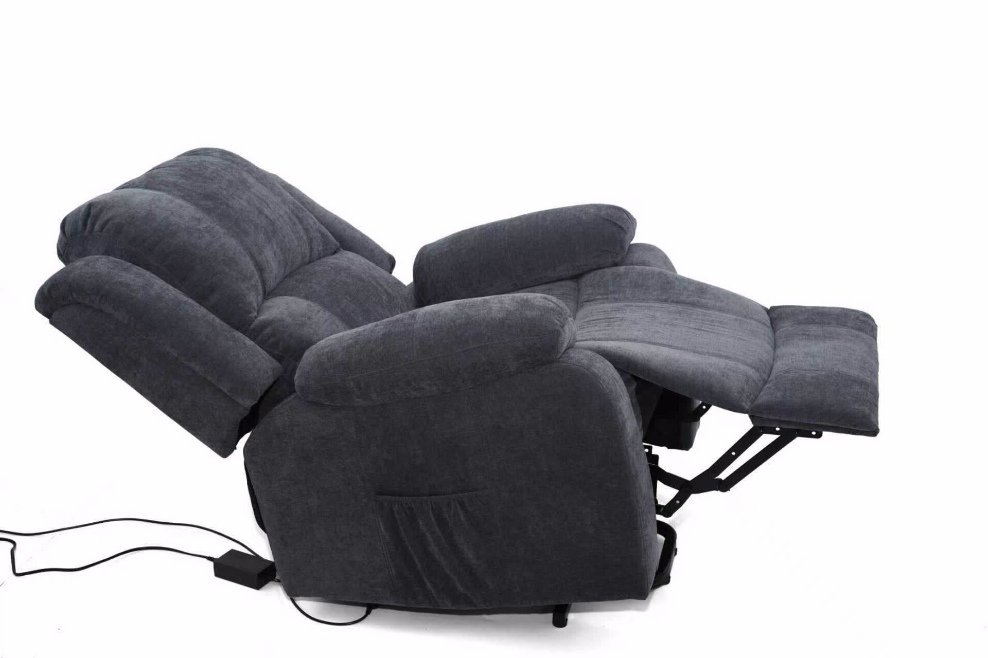 כורסת טלויזיה עם קימה בד אפור