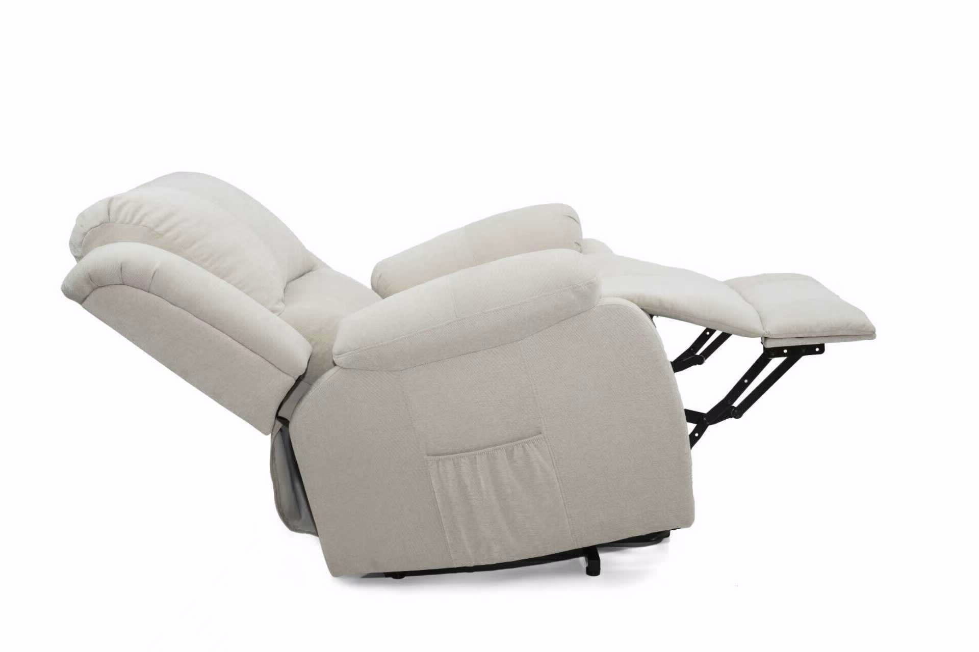 כורסת טלויזיה עם קימה בד בז