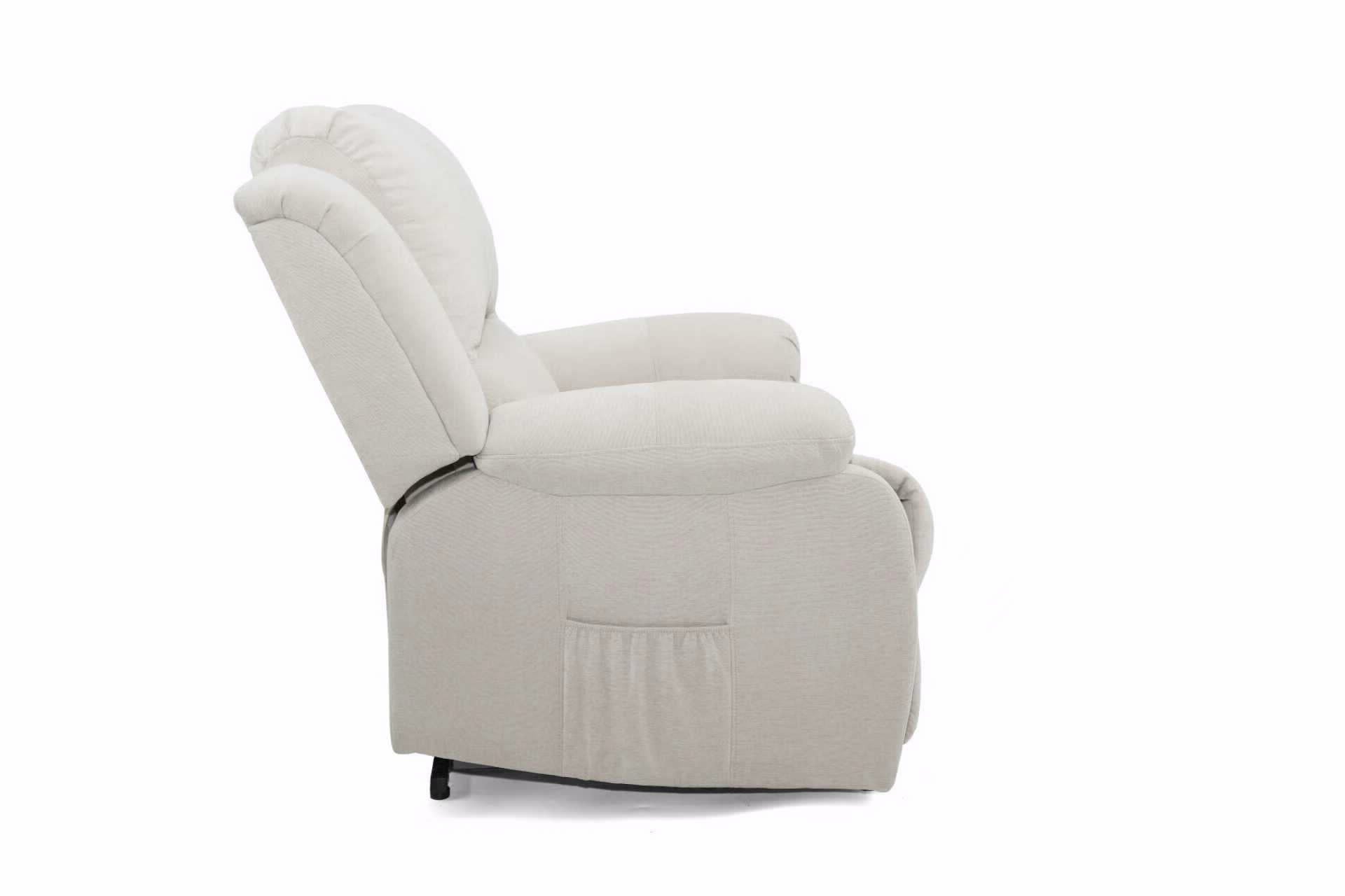 כורסת טלויזיה עם קימה בד בז