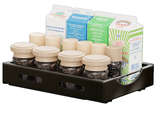 הארגונית הנשלפת לארון מטבח ומזווה צבע שחור