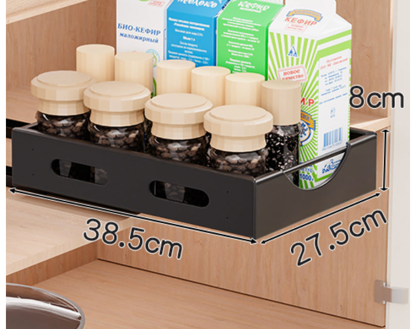 הארגונית הנשלפת לארון מטבח ומזווה צבע שחור