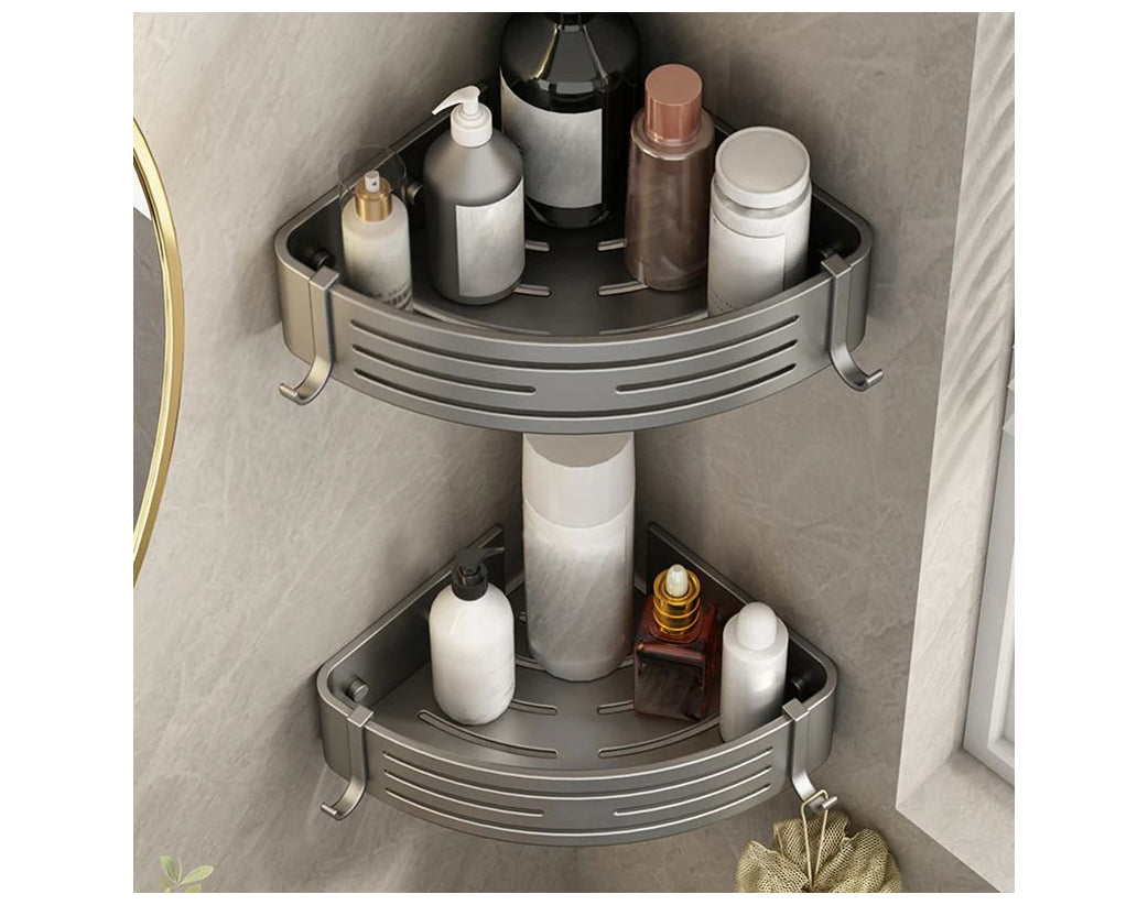 זוג מתלים פינתיים מעוצב לאמבטיה