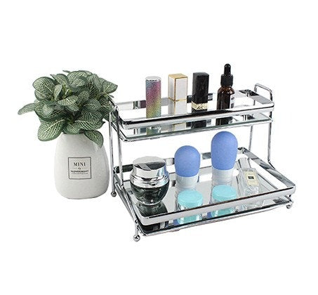 מעמד מדפים דקורטיבי גוון כסוף