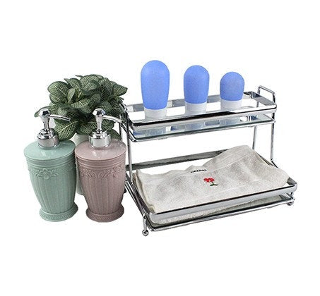 מעמד מדפים דקורטיבי גוון כסוף