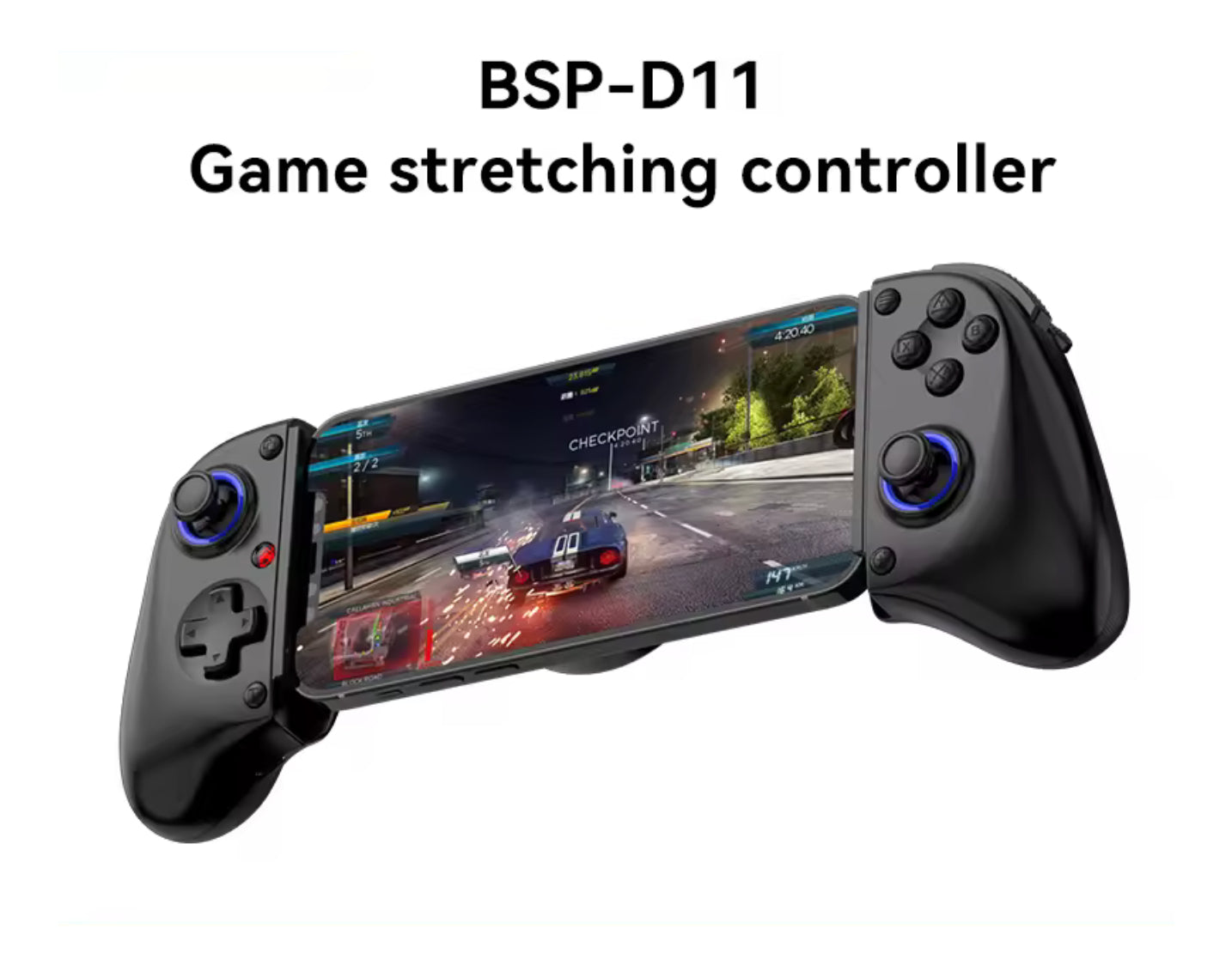 שלט גיימינג מתחבר לטלפון מתכוונן צבע שחור