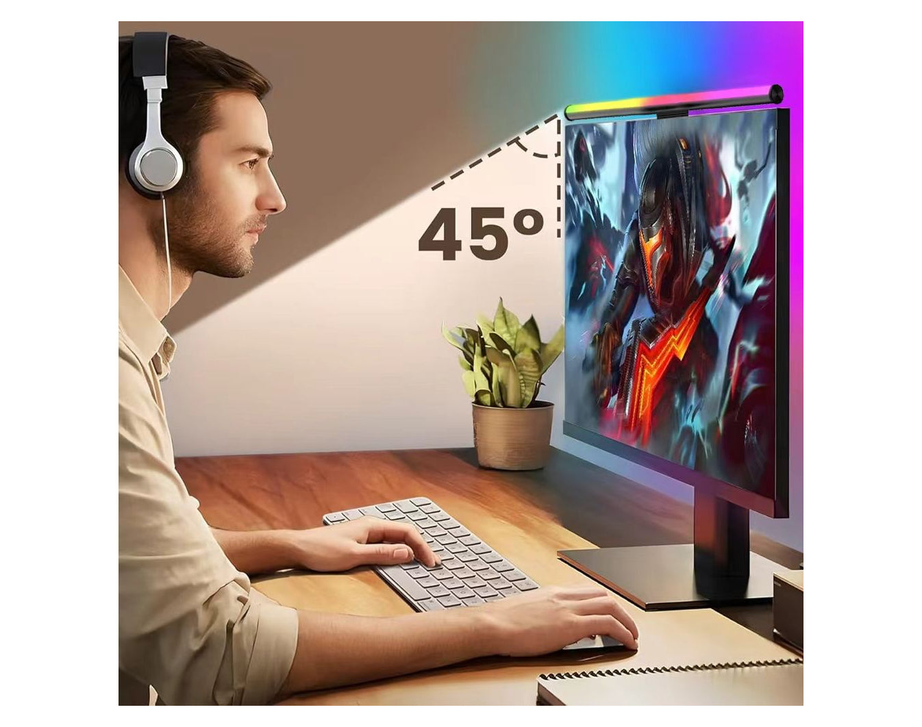 תאורת מסך חכמה עם שליטה