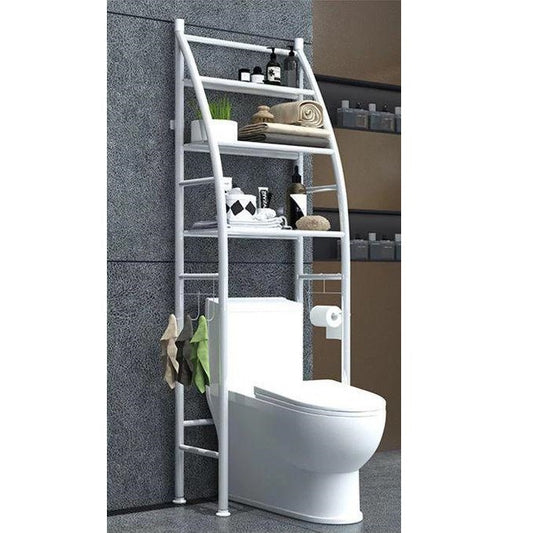 מעמד 3 מדפים מעל האסלה גוון לבן