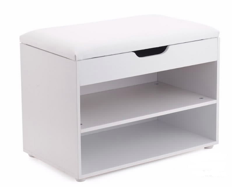 ארון נעליים ספסל 2 תאים לבן אלה