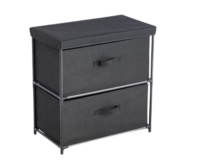 מגירת בד רחבה עם שלדת מתכת מחוזקת מידה דו-קומתית