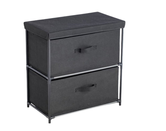 מגירת בד רחבה עם שלדת מתכת מחוזקת מידה דו-קומתית