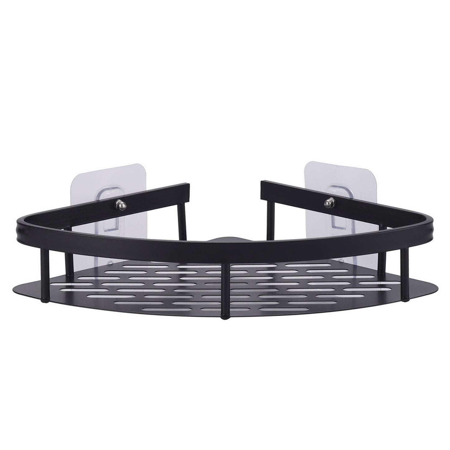 מתלה אחסון פינתי אלומיניום שחור לאמבטיה 20.5*28*5