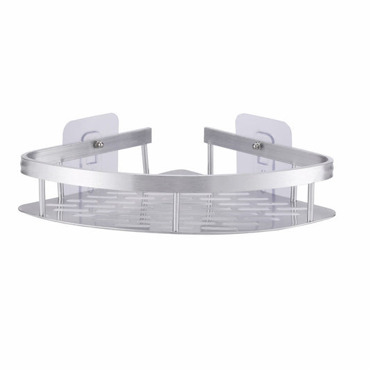 מתלה אחסון פינתי אלומיניום ניקל לאמבטיה 20.5*28*5