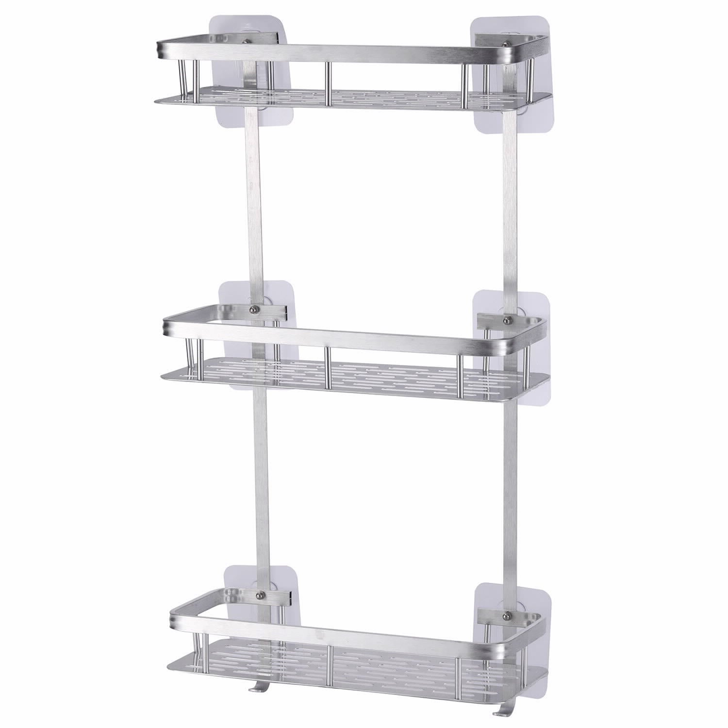 מתלה אחסון אלומיניום 3 קומות ניקל 60*5*20.5