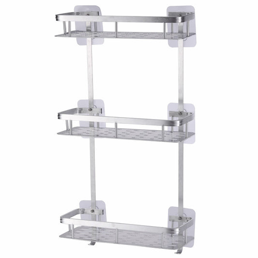 מתלה אחסון אלומיניום 3 קומות ניקל 60*5*20.5