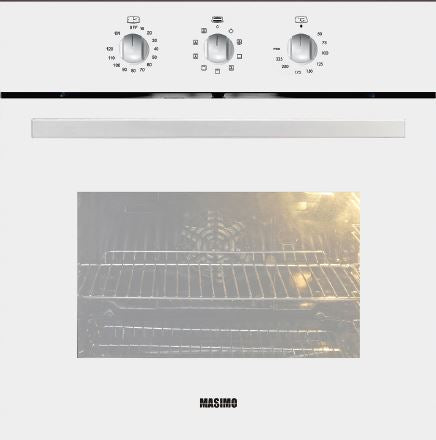 תנור בנוי מכני בילד אין 60 ליטר לבן דגם MAS-60BI-WHT של MASIMO