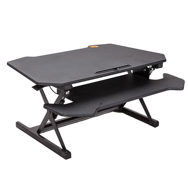 מעמד מתרומם להנחה על גבי שולחן 2 בוכנות צבע רגל שחור