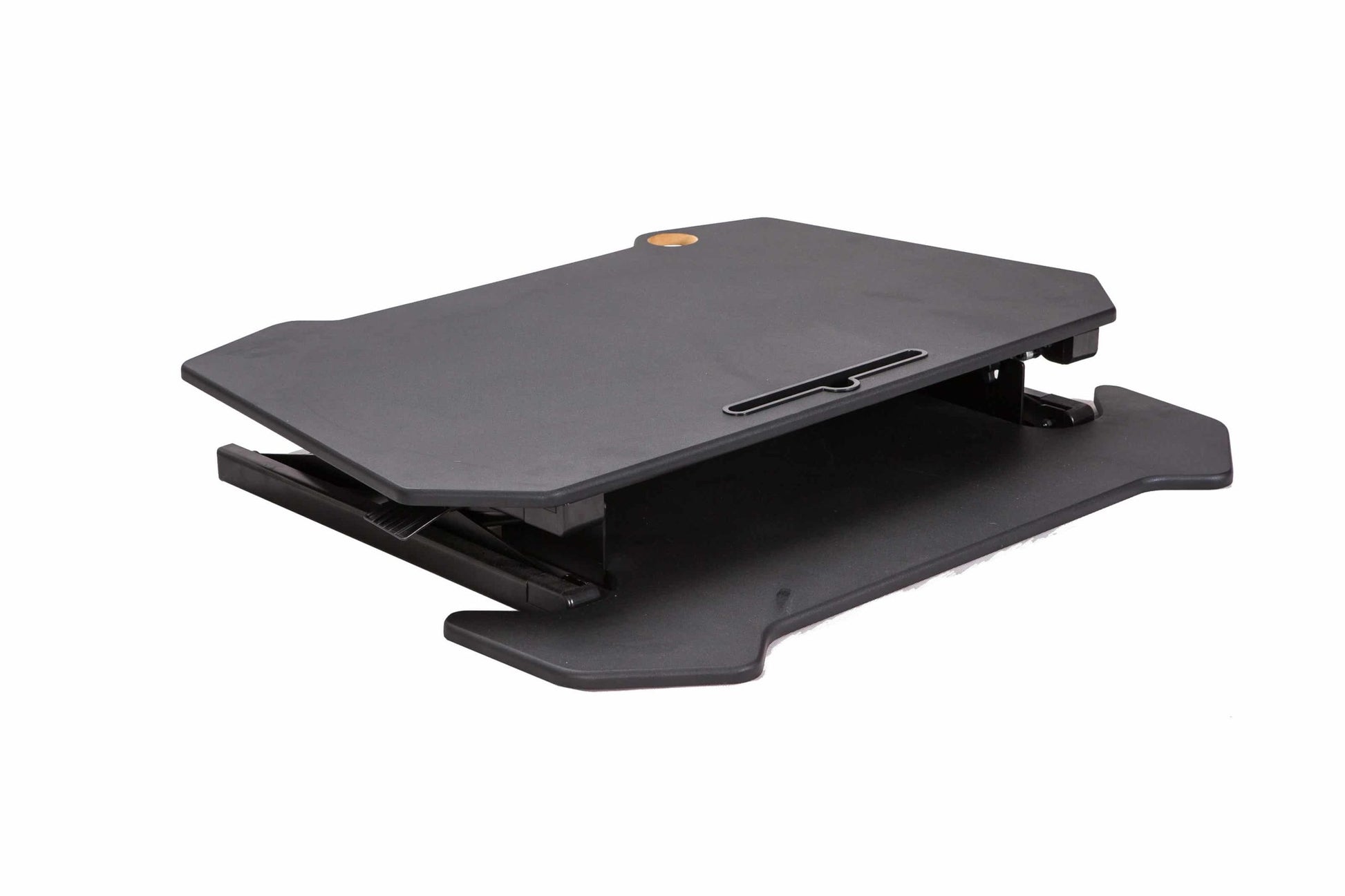 מעמד מתרומם להנחה על גבי שולחן 2 בוכנות צבע רגל שחור