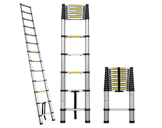 סולם אלומיניום טלסקופי בודד 3.8 מטרים – מותג TELESCOPIC