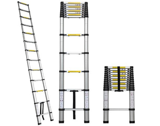 סולם אלומיניום טלסקופי בודד 4.4 מטרים – מותג TELESCOPIC
