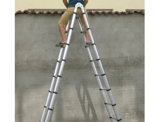 סולם אלומיניום טלסקופי כפול 5.6 מטרים – מותג TELESCOPIC