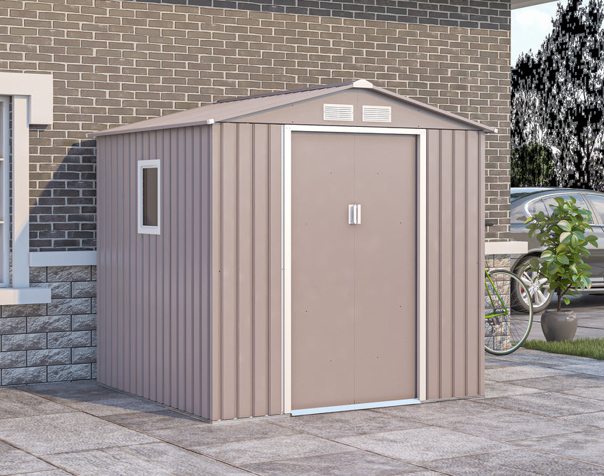 מחסן מתכת פרמיום 2.13X1.91 G76 צבע אפור דגם EverGreen