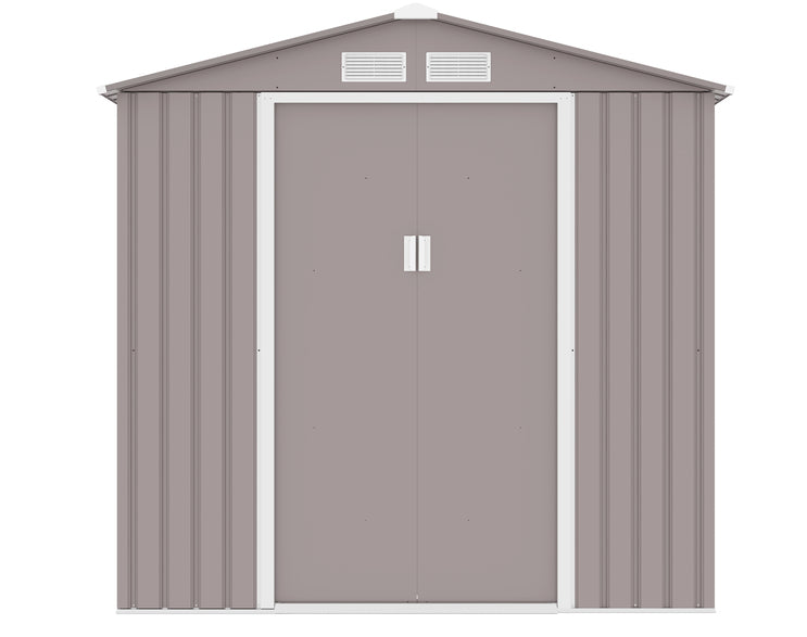 מחסן מתכת פרמיום 2.13X1.91 G76 צבע אפור דגם EverGreen