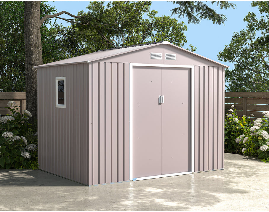 מחסן מתכת פרמיום 2.77X1.91 G96 צבע אפור דגם EverGreen