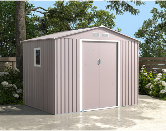 מחסן מתכת פרמיום 2.77X1.91 G96 צבע אפור דגם EverGreen