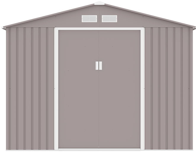 מחסן מתכת פרמיום 2.77X1.91 G96 צבע אפור דגם EverGreen