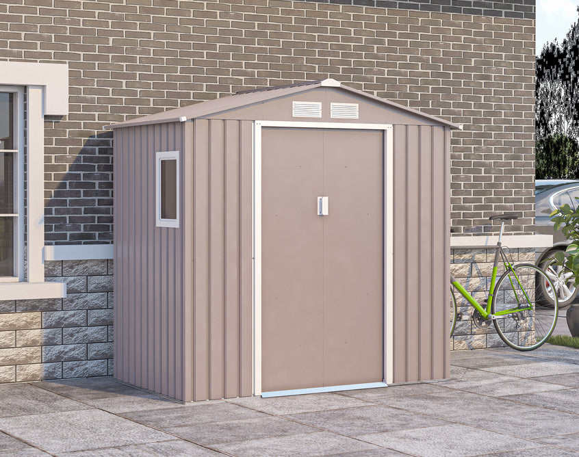 מחסן מתכת פרמיום 2.13X1.27 G74 צבע אפור דגם EverGreen