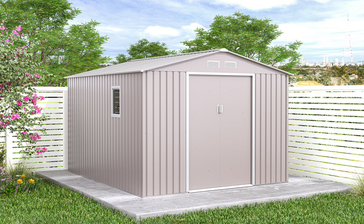 מחסן מתכת פרמיום 2.77X3.19 G910 צבע אפור דגם EverGreen