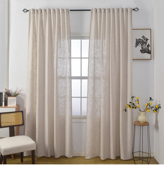 וילון לידור השחלה  260*140 אבן