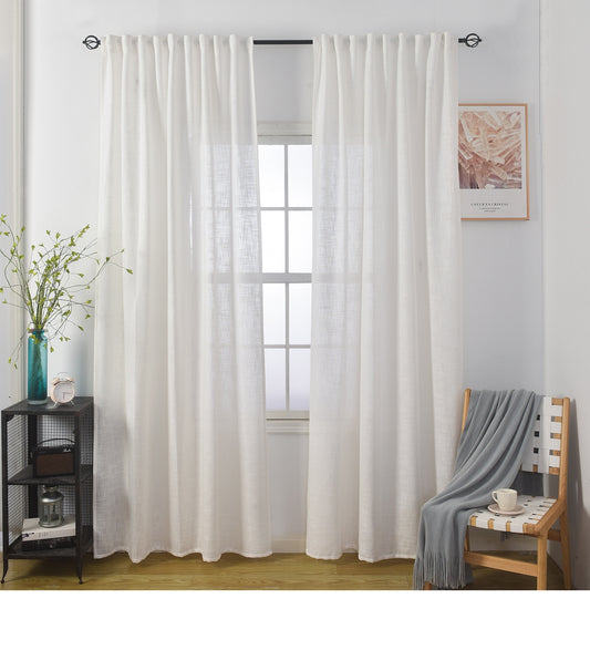 וילון לידור השחלה  260*140 שמנת