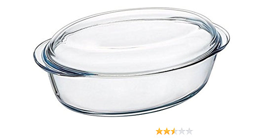 תבנית קדרה אובלית 3 ליטר + מכסה 1 ליטר Pyrex Essentials