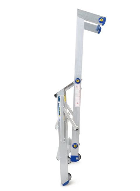 סולם מדרגות מתקפל 2 שלבים כולל ידית וגלגלים