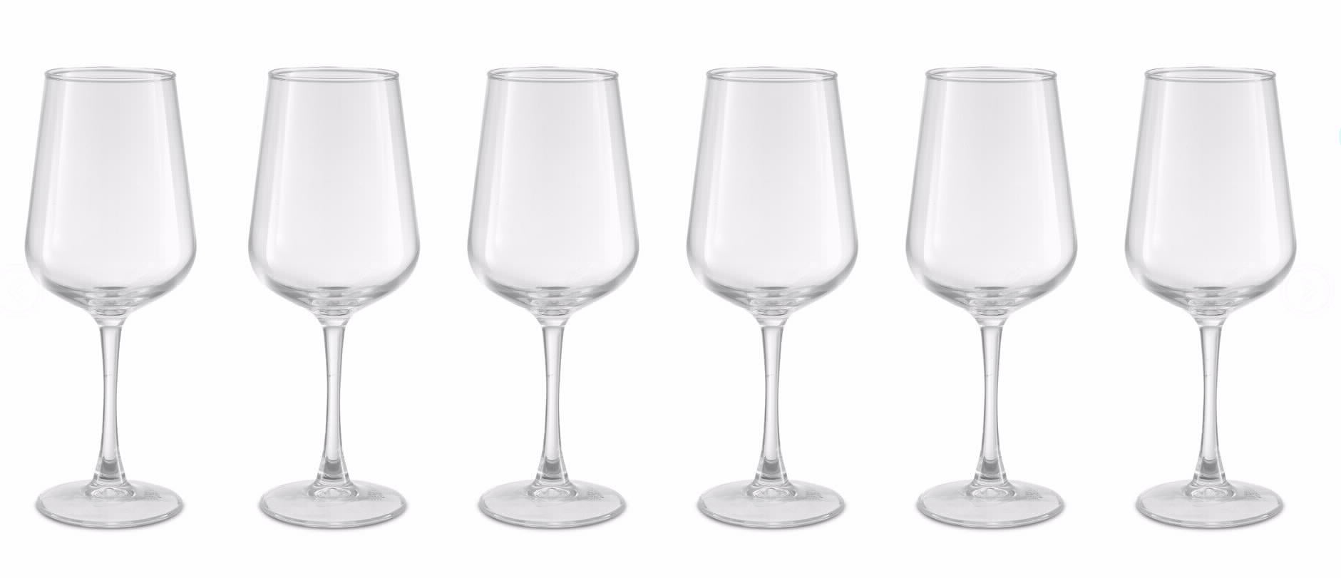 שישיית כוסות יין 435 מ"ל