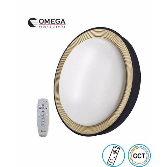 פלפון חכם LUCCA קוטר 50 סמ 100W CCT כולל שלט שחור+זהב