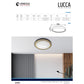 פלפון חכם LUCCA קוטר 50 סמ 100W CCT כולל שלט שחור+זהב