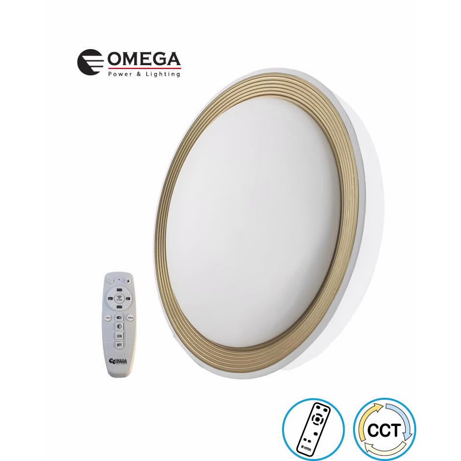 פלפון חכם LUCCA קוטר 50 סמ 100W CCT כולל שלט לבן+זהב
