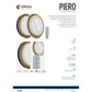 פלפון חכם PIERO קוטר 50 סמ 100W CCT כולל שלט שחור+זהב