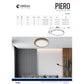 פלפון חכם PIERO קוטר 50 סמ 100W CCT כולל שלט שחור+זהב