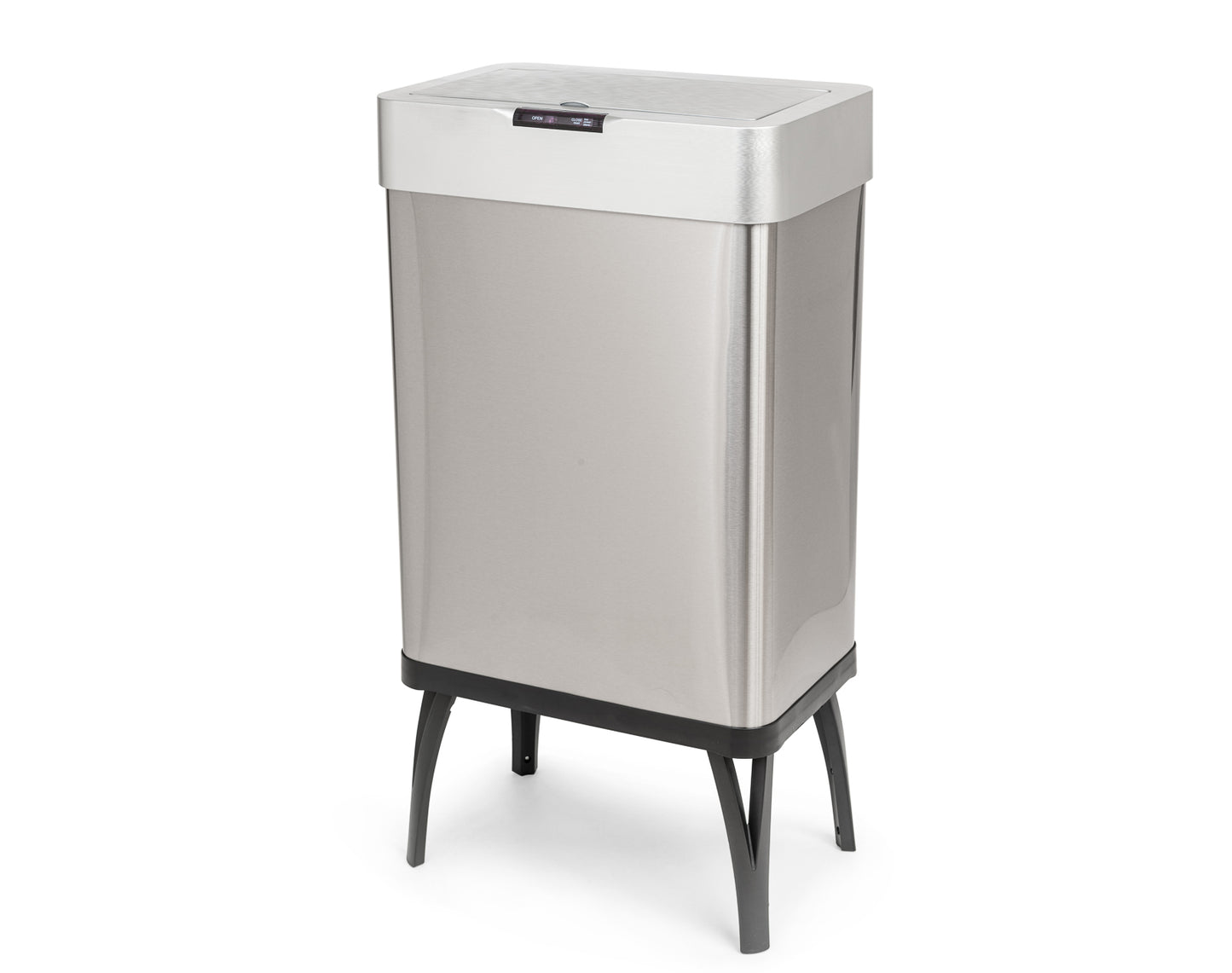 פח אשפה מעוצב עם חיישן 50 ליטר צבע כסוף