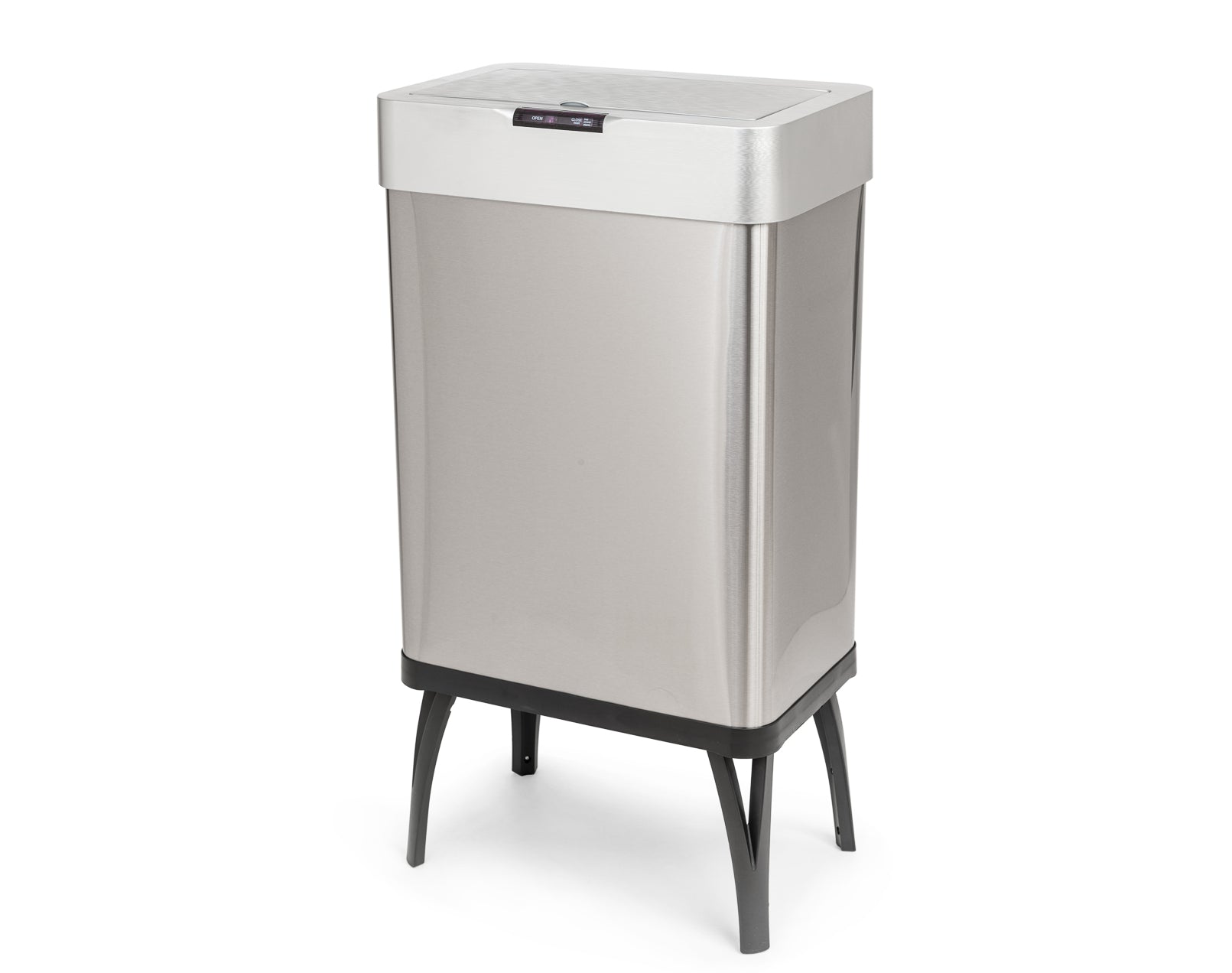 פח אשפה מעוצב עם חיישן 50 ליטר צבע כסוף