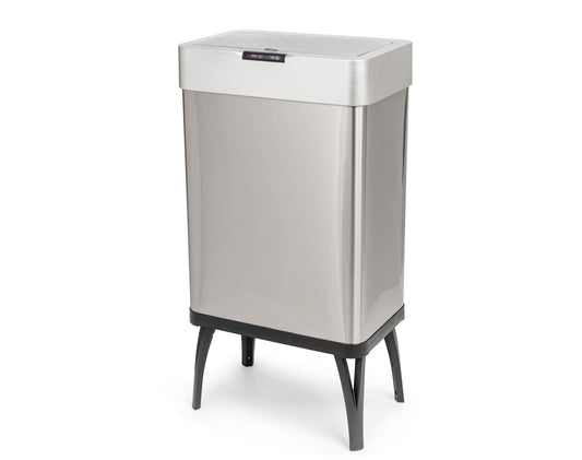 פח אשפה מעוצב עם חיישן 50 ליטר צבע כסוף