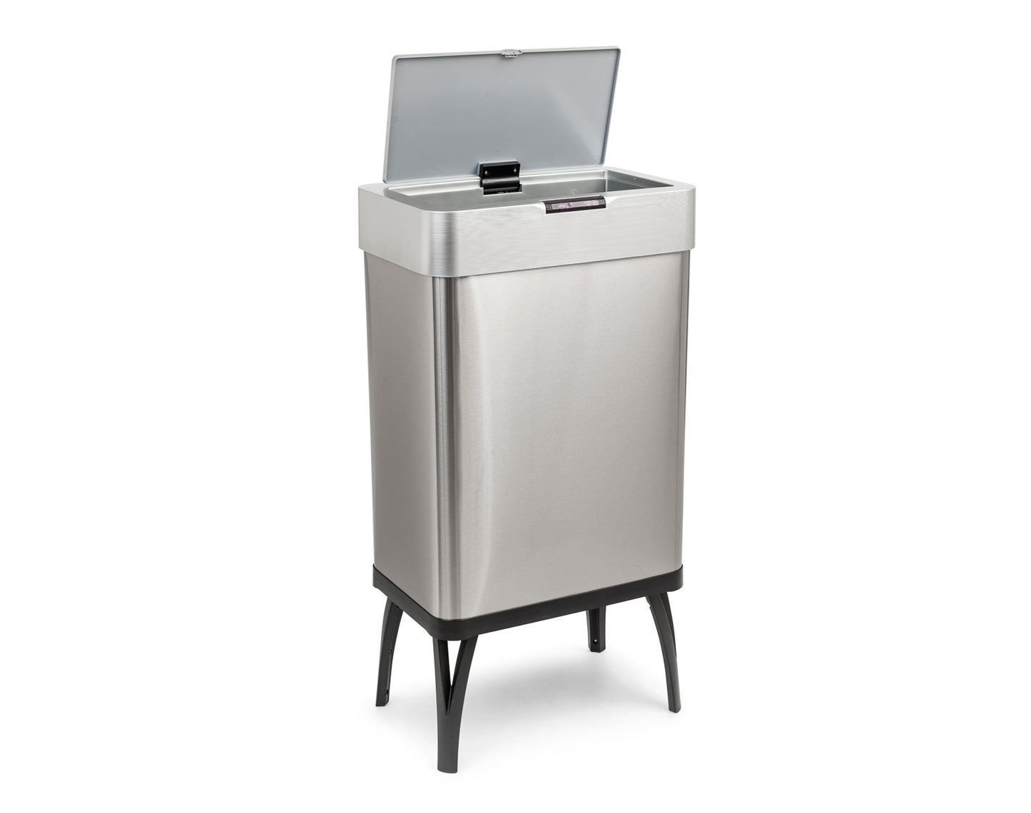 פח אשפה מעוצב עם חיישן 50 ליטר צבע כסוף